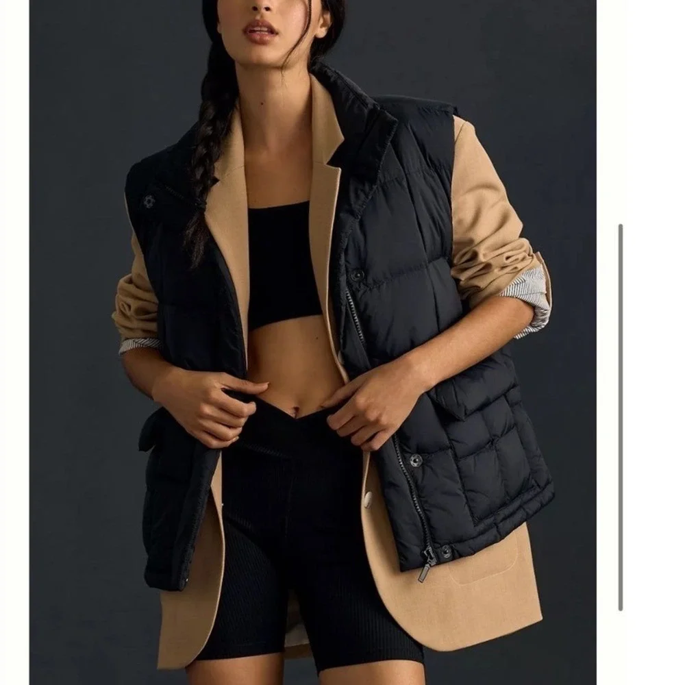 BEYOND‎ YOGA Black Oversized Puffer Vest Size Medium